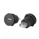 PANO TİP SİYAH USB A DİŞİ SOKET23072 POWERMASTER USB-01C-BK 22 MM