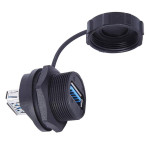 USB 3.0 Şase Pano Tipi Su Geçirmez Konnektör (Çift Taraflı Dişi) PowerMaster IC-265W 26898