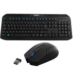 EVEREST KM-8000 KABLOSUZ MULTIMEDIA Q KLAVYE + MOUSE SET SİYAH 18616