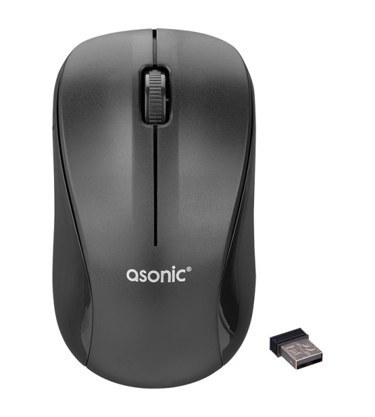 ASONIC KABLOSUZ MOUSE SİYAH AS-WM5 USB OPTİK 2077+PİL DAHİL DEĞİLDİR+AYRICA ALINACAK