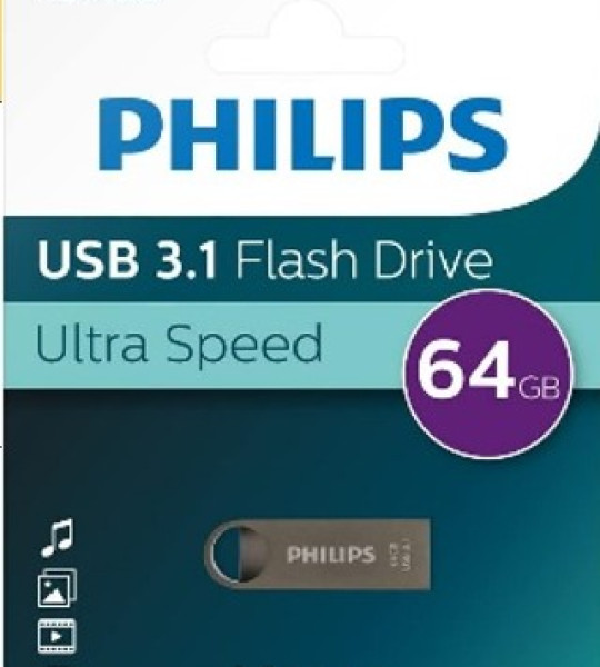 64GB USB 3.1 FLASH BELLEK 38231 PHİLİPS MOON FM64FD165B/00