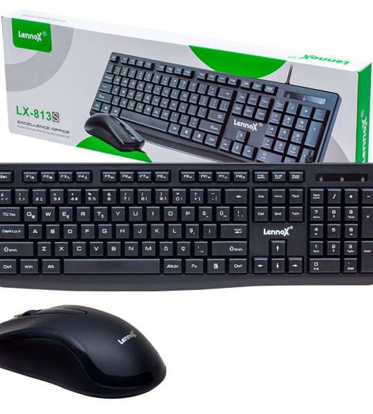 KABLOLU KLAVYE MOUSE SET LENNOX LX-813S 4763
