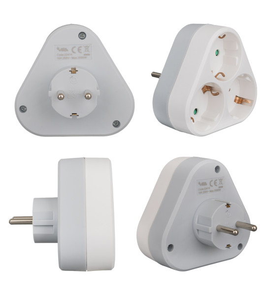 3'LÜ GOLYAT PRİZ 22414 VEA VE-22414 16 AMPER 3500 WATT
