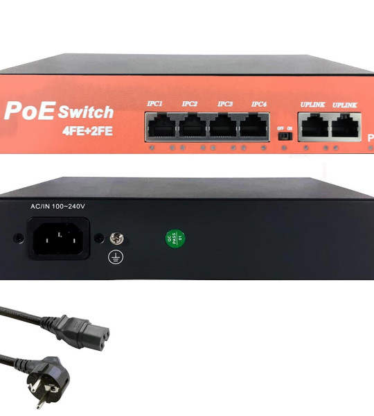 POE SWİTCH 4 PORT+2 UPLINK MEGABIT 10/100 MBPS INFINITY INF-0660P 25372