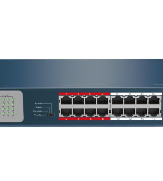 Hikvision 16 Port 10/100 + 1xrj45/sfp Uplınk 135w 300 Metre Poe Mesafe Switch Ds-3e0318p-e/m