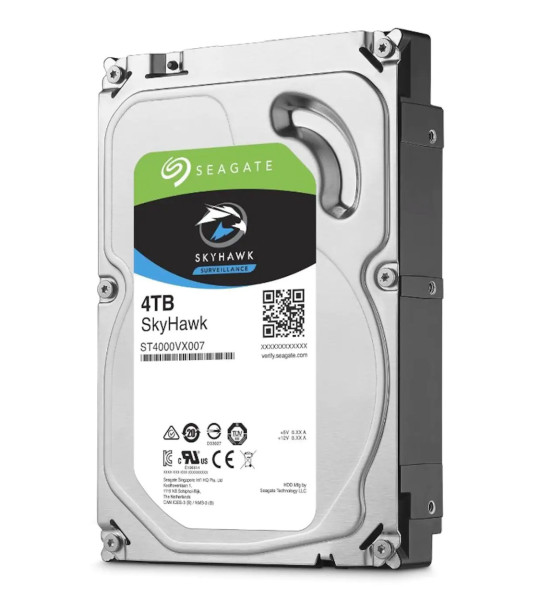 SEAGATE SKYHAWK 4 TB 256MB 5400RPM SATA3.0 7/24 DVR,NVR için Güvenlik HDD ST4000VX016