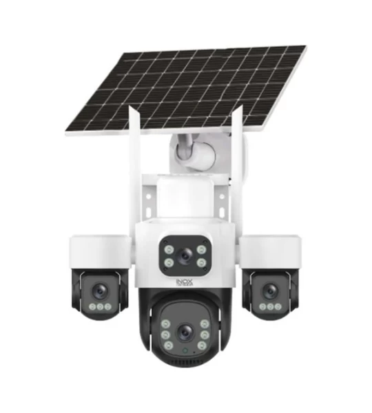 SOLAR KAMERA 4 KAMERALI ÇİFT PANEL GÜNEŞ ENERJİLİ INOX X14 4 LENS eSİM